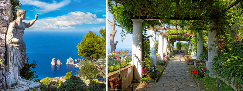 Udsigt fra øen, Capri. Italien.